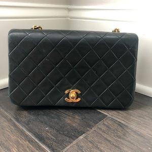 Vintage Chanel Full Flap Crossbody Bag